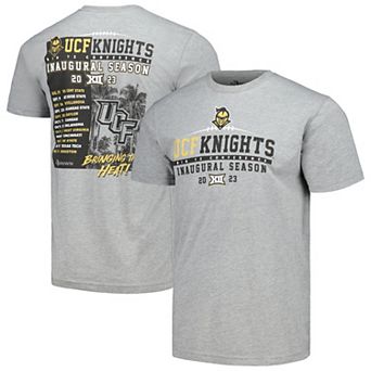 Men's Heather Gray UCF Knights Inaugural Big 12 Schedule T-Shirt