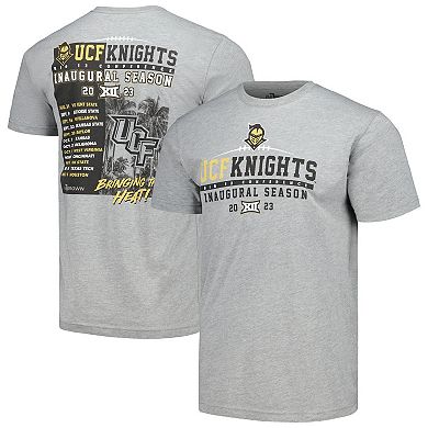 Men's Heather Gray UCF Knights Inaugural Big 12 Schedule T-Shirt