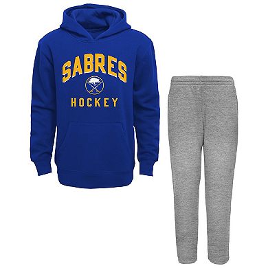 Toddler Royal/Heather Gray Buffalo Sabres Play by Play Pullover Hoodie & Pants Set