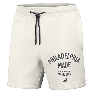 Men's NBA x Staple Cream Philadelphia 76ers Heavyweight Fleece Shorts