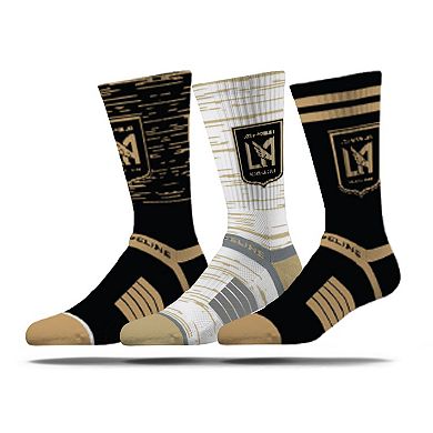 Men's Strideline LAFC Premium 3-Pack Knit Crew Socks Set