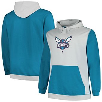 Men's Fanatics Branded Teal/Silver New Orleans Hornets Big & Tall Primary Arctic Pullover Hoodie