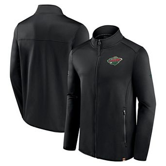Men's Fanatics Branded Black Minnesota Wild Authentic Pro Full-Zip Jacket