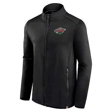 Men's Fanatics Branded Black Minnesota Wild Authentic Pro Full-Zip Jacket