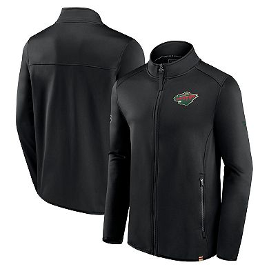 Men's Fanatics Branded Black Minnesota Wild Authentic Pro Full-Zip Jacket