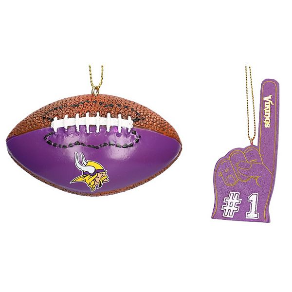 The Memory Company Minnesota Vikings Football & Foam Finger Ornament
