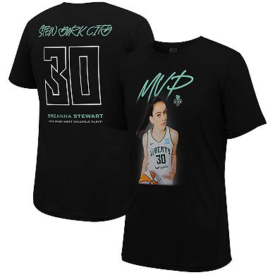 Unisex Stadium Essentials Breanna Stewart Black New York Liberty 2023 WNBA MVP Player T-Shirt