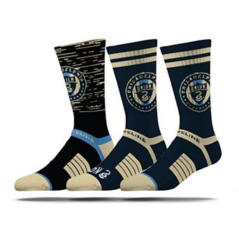 Men's Strideline Philadelphia Union Premium 3-Pack Knit Crew Socks Set