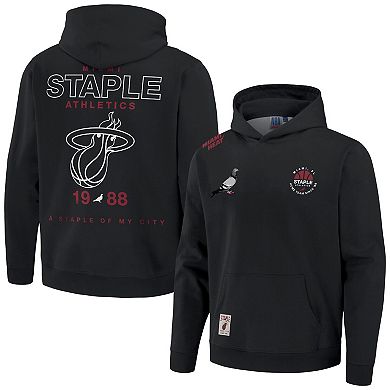 Men's NBA x Staple Black Miami Heat My City Pullover Hoodie