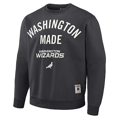 Men's NBA x Staple Anthracite Washington Wizards Plush Pullover Sweatshirt
