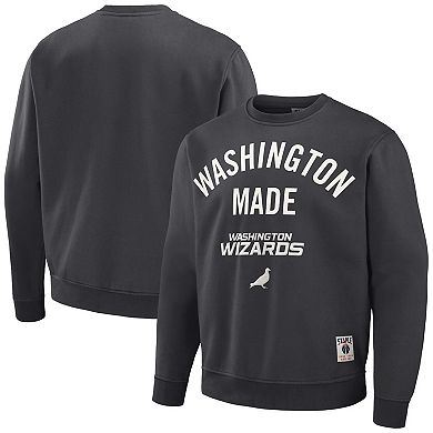Men's NBA x Staple Anthracite Washington Wizards Plush Pullover Sweatshirt