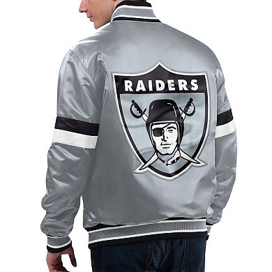 Men's Starter Silver Las Vegas Raiders Gridiron Classics Home Game ...