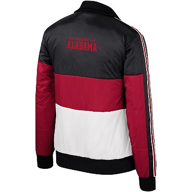 Women's The Wild Collective Crimson Alabama Crimson Tide Color-Block Puffer Full-Zip Jacket