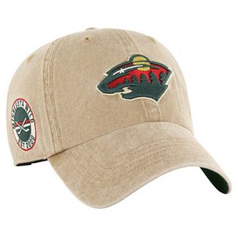 Men's '47 Khaki Minnesota Wild Earldor Clean Up Adjustable Hat