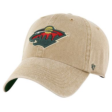 Men's '47 Khaki Minnesota Wild Earldor Clean Up Adjustable Hat