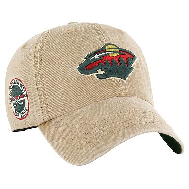 Men's '47 Khaki Minnesota Wild Earldor Clean Up Adjustable Hat