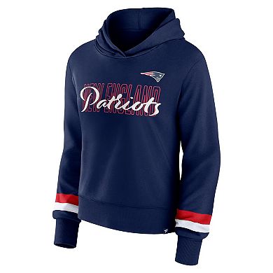 Women's Fanatics Branded Navy New England Patriots Over Under Pullover Hoodie