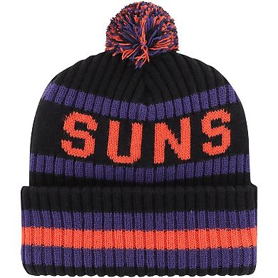 Men's '47 Black Phoenix Suns Bering Cuffed Knit Hat with Pom