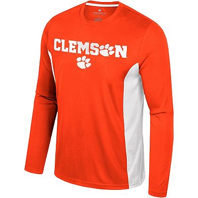 Men's Colosseum Orange Clemson Tigers Warm Up Long Sleeve T-Shirt
