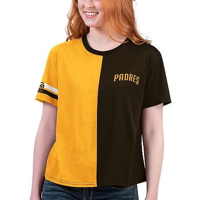 Women's Starter  Brown/Gold San Diego Padres Power Move T-Shirt