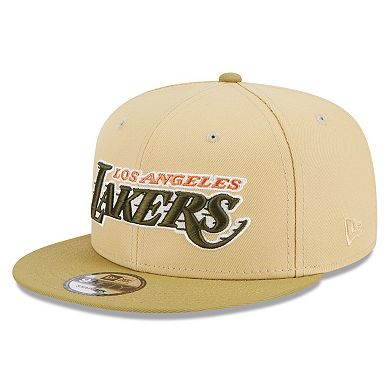 Men's New Era Khaki/Tan Los Angeles Lakers Green Collection Repreve ...