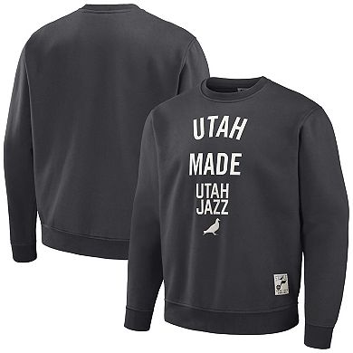 Men's NBA x Staple Anthracite Utah Jazz Plush Pullover Sweatshirt