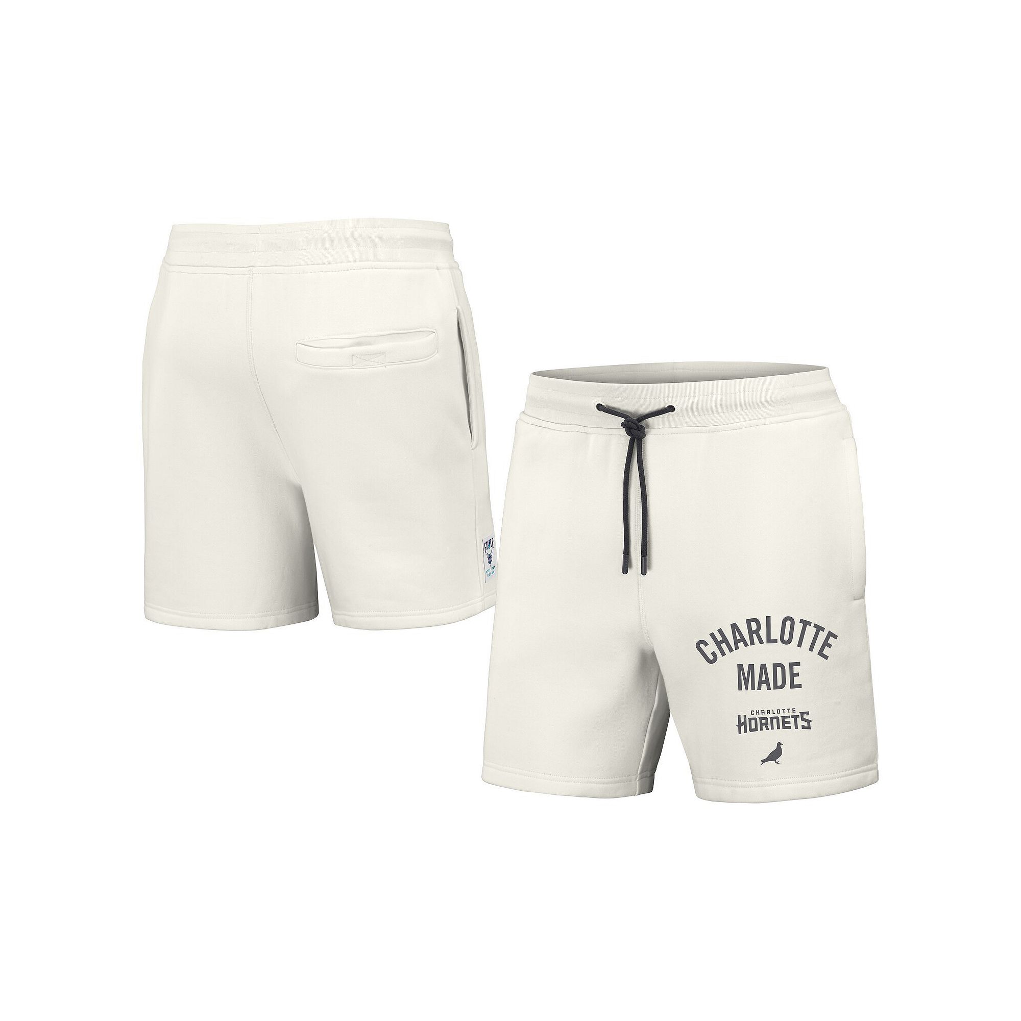 Mens NBA x Staple Cream Charlotte Hornets Heavyweight Fleece Shorts, Size: