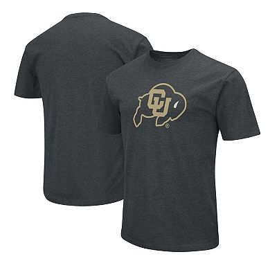 Men's Colosseum Heather Black Colorado Buffaloes Primary Logo T-Shirt