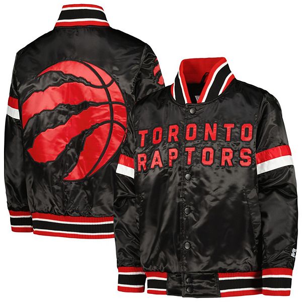 Youth Starter Black Toronto Raptors Home Game Varsity Satin Full
