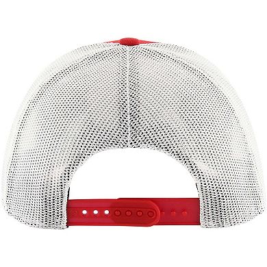 Men's '47 Red Chicago Bulls Semi Patch Trucker Adjustable Hat