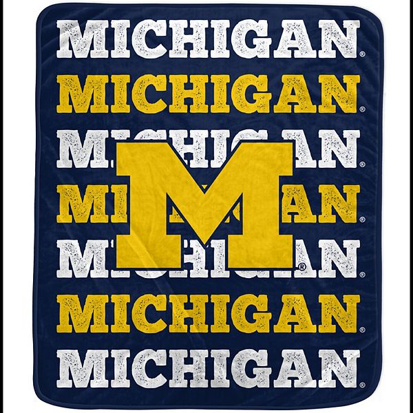 Pegasus Michigan Wolverines 60'' X 70'' Logo Wordmark Plush Blanket