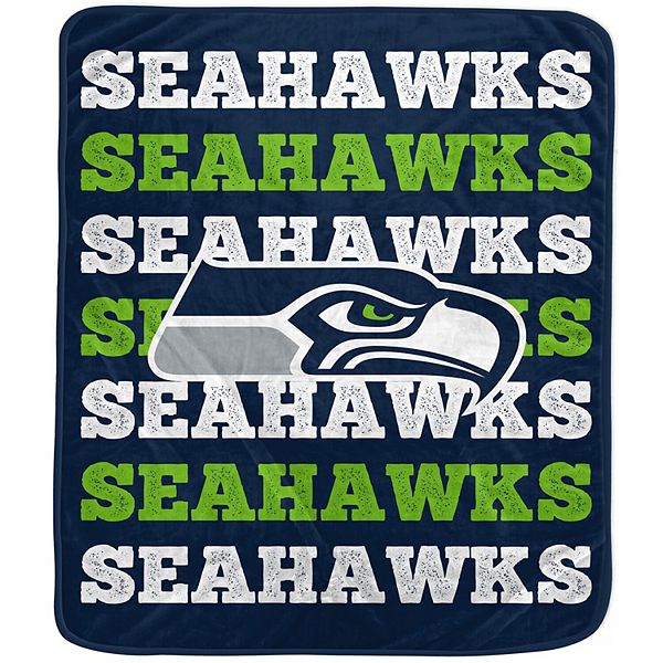 Pegasus Seattle Seahawks 60 x 70 Logo Wordmark Plush Blanket