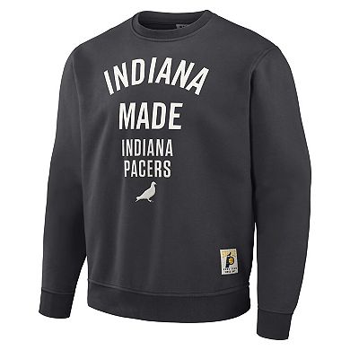 Men's NBA x Staple Anthracite Indiana Pacers Plush Pullover Sweatshirt