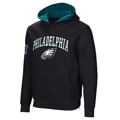 Men's Black Philadelphia Eagles Linebacker Adaptive Pullover Hoodie