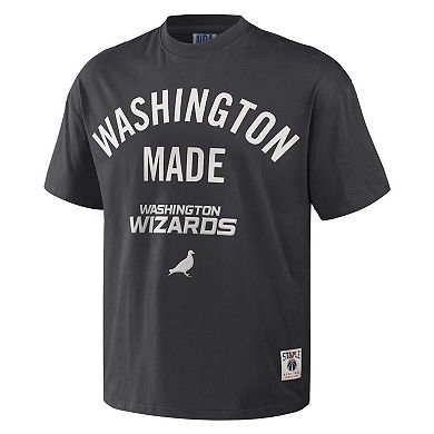 Men's NBA x Staple Anthracite Washington Wizards Heavyweight Oversized T-Shirt