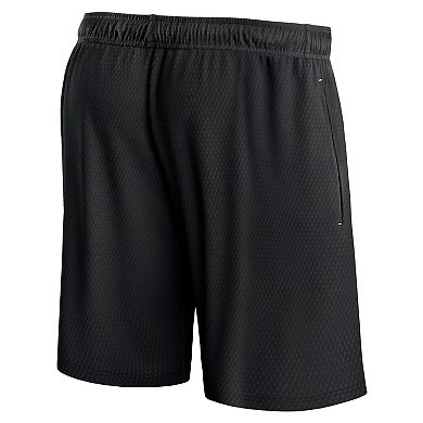 Men's Fanatics Branded Black Utah Jazz Post Up Mesh Shorts
