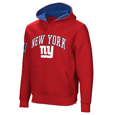 Men s Red New York Giants Linebacker Adaptive Pullover Hoodie