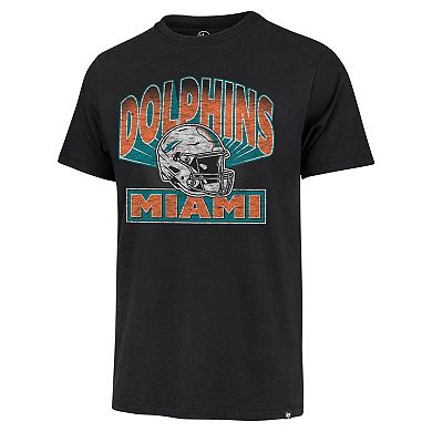 Men's '47 Black Miami Dolphins Amplify Franklin T-Shirt