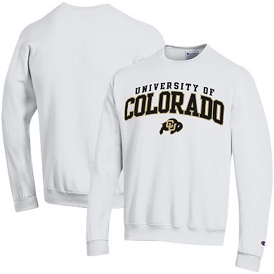 Men's Champion  White Colorado Buffaloes Property of Powerblend Pullover Sweatshirt