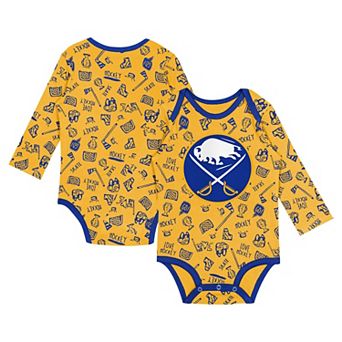 Infant Gold Buffalo Sabres Dynamic Defender Long Sleeve Bodysuit