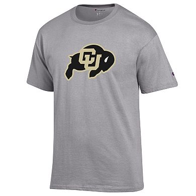 Men's Champion Heather Gray Colorado Buffaloes Primary Logo T-Shirt