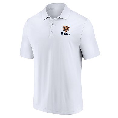 Men's Fanatics Branded White/Navy Chicago Bears Throwback Two-Pack Polo Set