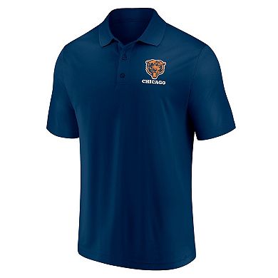 Men's Fanatics Branded White/Navy Chicago Bears Throwback Two-Pack Polo Set