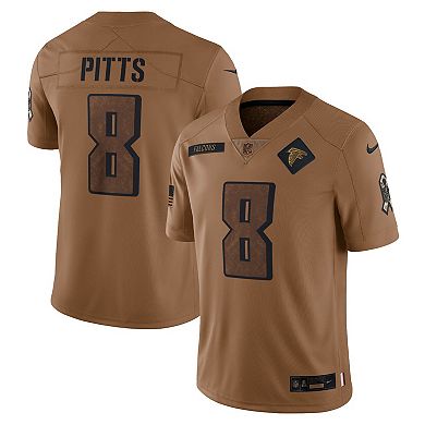 Men's Nike Kyle Pitts Brown Atlanta Falcons 2023 Salute To Service Limited Jersey