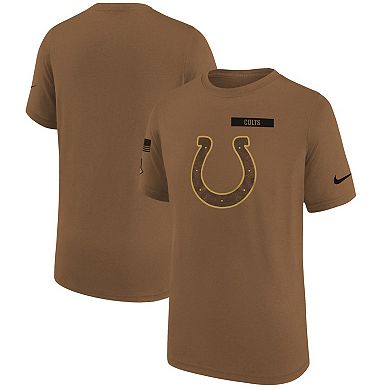 Youth Nike  Brown Indianapolis Colts 2023 Salute to Service Legend T-Shirt