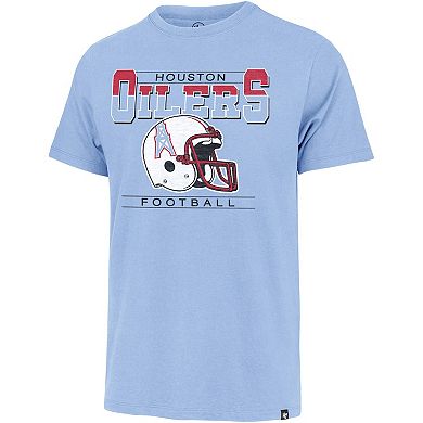 Men's '47 Light Blue Houston Oilers Gridiron Classics Time Lock Franklin T-Shirt