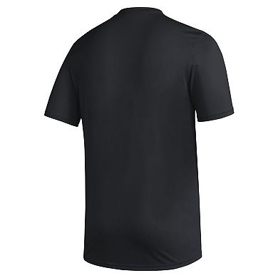 Men's adidas  Black Louisville Cardinals Fadeaway Basketball Pregame AEROREADY T-Shirt