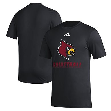 Men's adidas  Black Louisville Cardinals Fadeaway Basketball Pregame AEROREADY T-Shirt