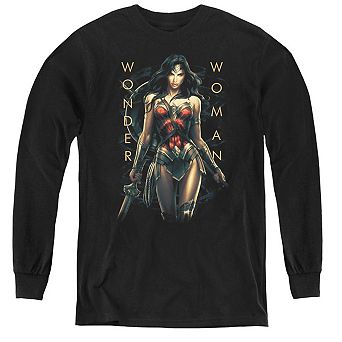 Wonder Woman Movie Armed And Dangerous Youth Long Sleeve T-shirt