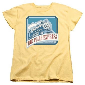 Polar Express All Aboard Short Sleeve Womens T-shirt